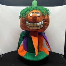 Halloween Jack O Lantern Joker Top Hat With Bells One Size Fits All Y2K Hobo