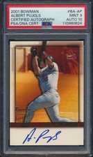 2001 Bowman Certified Autograph Albert Pujols BA-AP RC Rookie PSA 9 AUTO 10