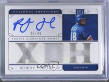 2019 Panini National Treasures Rookie Signature Names 1/99 Rowdy Tellez Auto 8x7