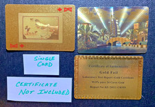 Swap Playing Card  DUBAI   Gold Foil 99.9% Pure 24 Carat Gold  KING OF DIAMONDS
