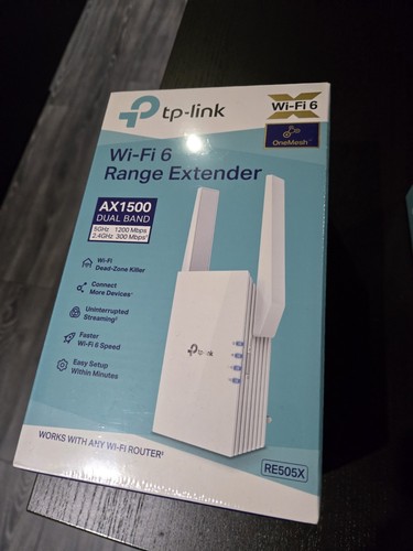 TP-Link AX1500 Mesh WiFi 6 Range Extender Internet Booster RE505X UK Plug - 第 1/1 張圖片