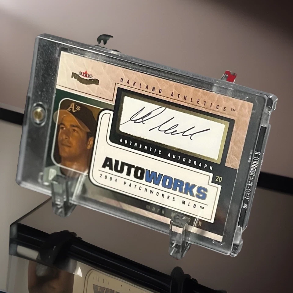 Fleer 2004 Patchworks Autoworks Mark Mulder automático #/190 y 🧲 estuche-atletismo Foto 2 de 3