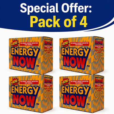 Ultra Energy Now, Herbal Supplements 4 Boxes (24 Packs x 3 Tablets in Each)