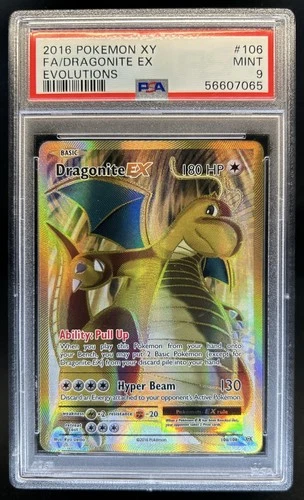 2016 Pokemon XY Evolutions Dragonite #106/108 PSA 9