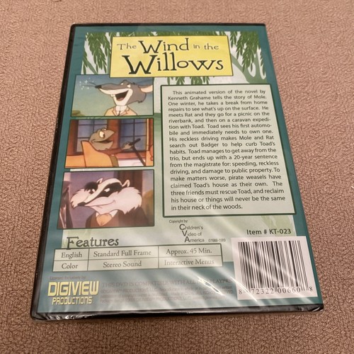 Childrens Movie The Wind in the Willows Animated Classics DVD, New Sealed Kids - Picture 2 of 2