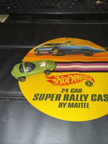 Vtg 1967 Lime Green Silhouette redline Hot Wheels Red Line Car USA