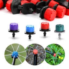 100pc Adjustable Emitter Dripper Micro Drip Irrigation Sprinkler Watering System