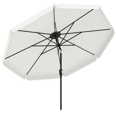 Outsunny 3m Gartenschirm mit Neigung & Kurbel, UPF30+ Outdoor Tischschirm
