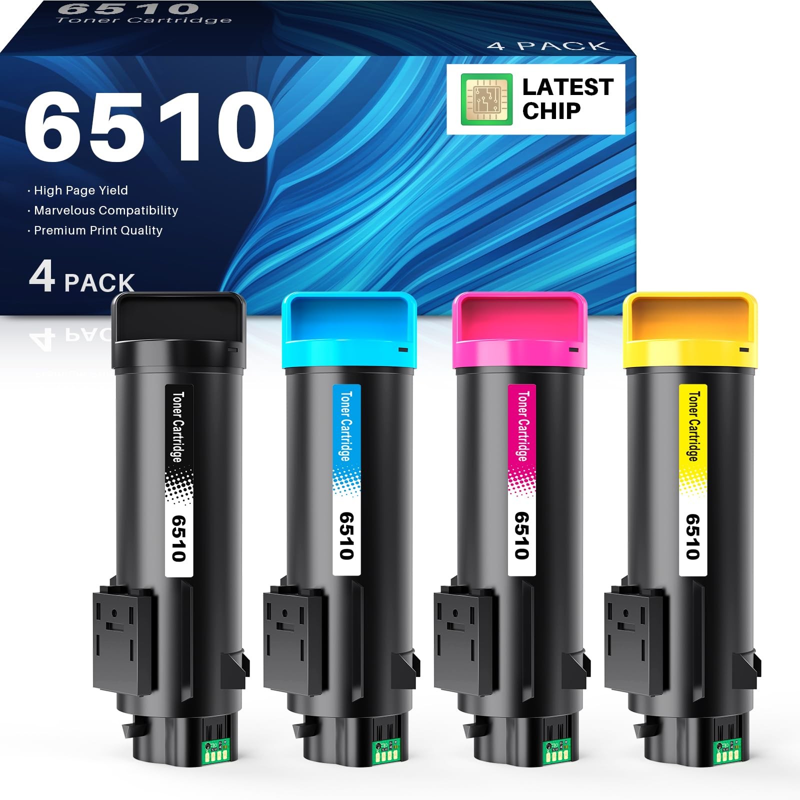 Cartouche toner Xerox Phaser 6510 N compatible haute précision pour impressions professionnelles nettes