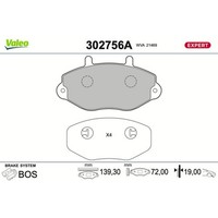 Valeo BremsbelÄGe Satz Vorderachse Passend FüR Ford Transit | 302756A