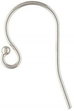 - 10 pcs 925 Sterling Silver Dot Ball French Hook Ear Wires Ball Dot 20x11mm/...