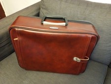 vintage antler suitcase Vinyl Brown