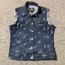 Rock Republic Denim Vest Womens Medium Stars ...