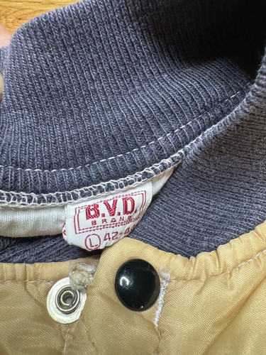 Vintage 60er Jahre BVD Knopfleiste Jacke Herren groß braun hellbraun 60s Vintage - Bild 3 von 5