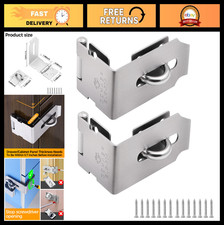 2 Pack 90 Stainless Steel Hasp Latch Lock for File Cabinet Desk Drawer Securi