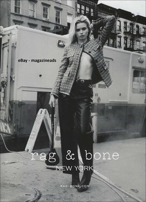 RAG & BONE 1-Page PRINT AD Spring 2025 ABBEY LEE KERSHAW sexy woman NYC