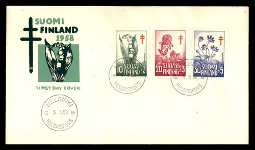 Mayfairstamps Finland FDC 1958 Flowers TB Combo First Day Cover aaw_54489