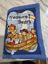 Handmade Cloth Fabric Soft Book "Treasure Bears"