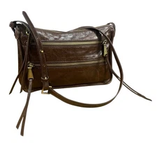 HOBO International Mission Brown Leather Vintage Hide Crossbody