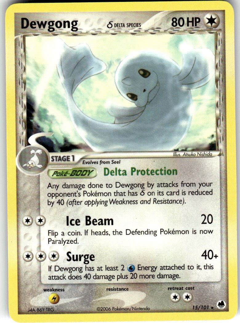 Dewgong (Delta Species) Rare Dragon Frontiers 15/101 LP