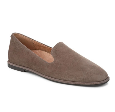Hot sales!! Vionic Willa 2.0 Slip on Flat - Driftwood Suede
