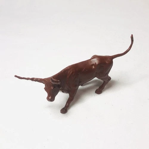 Marx vintage Wagon Train playset Longhorn Brown Steer 1950's-60's