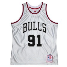 Mitchell & Ness Chicago Bulls 75Th Platinum Scoop Neck Sleeveless Replica Jersey