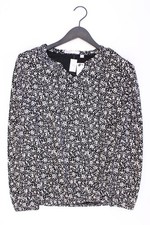 Adagio Ladies Shirt Size 38, M Black Viscose Floral Design