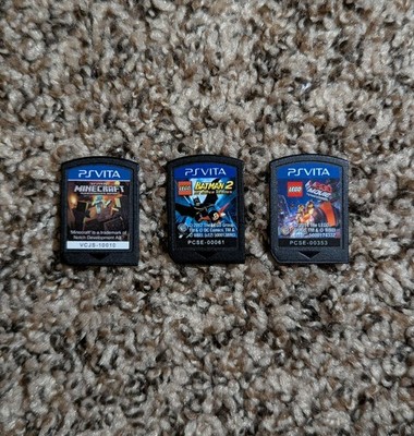 Sony PlayStation Vita Game Bundle  Minecraft Batman 2 DC Super Heroes Lego Movie