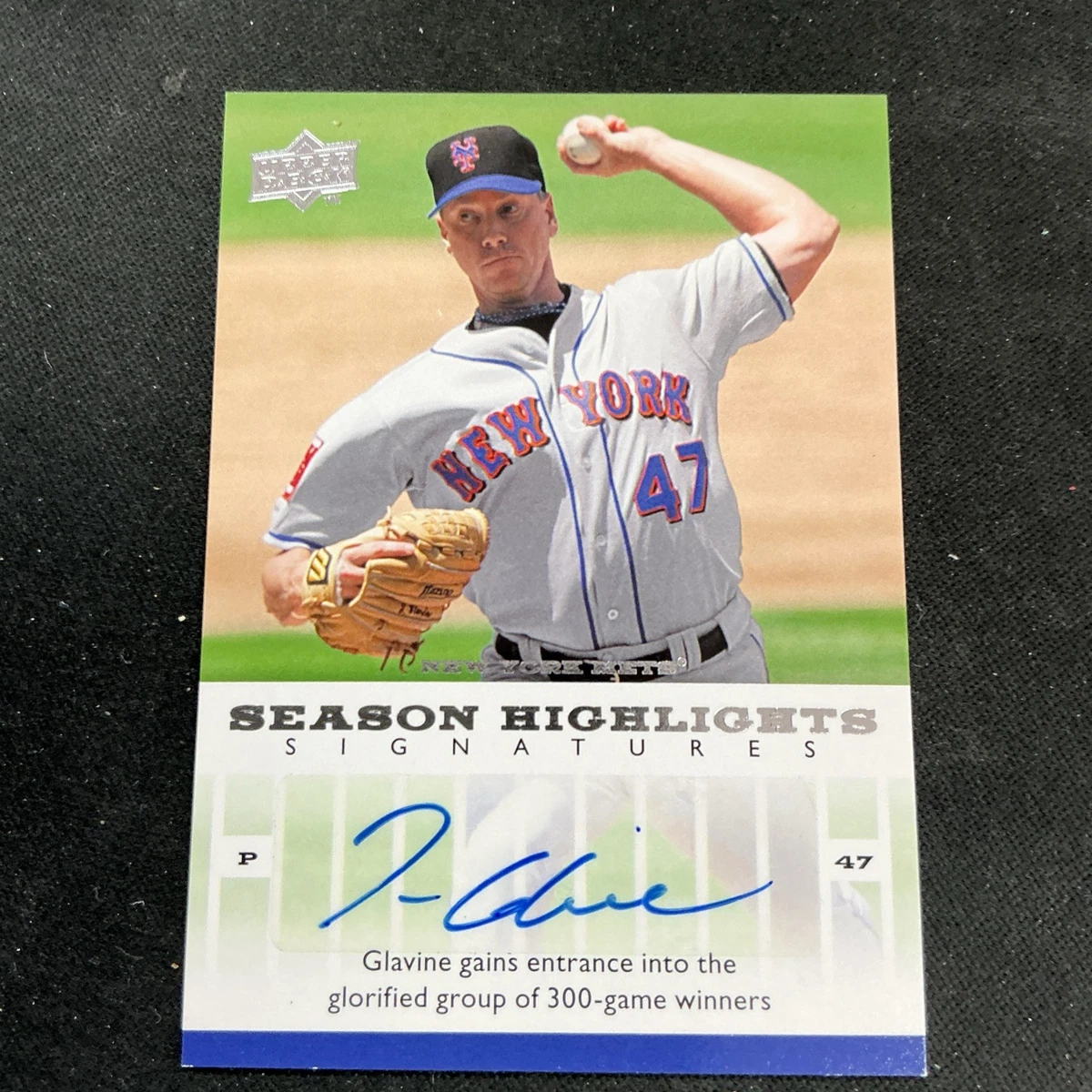 トムグラビン　ニューヨークメッツ Tom Glavine Baseball New York Mets Original Sports Trading Cards
