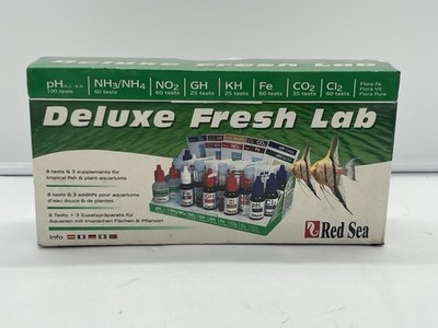 NEW Aquarium Test Kit Red Sea Deluxe Fresh Lab - pH NO2 NH3/NH4 GH KH Fe CO2 CI2