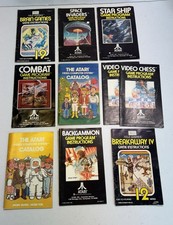 1980's Vintage Atari Video Game Catalogs Game Instructions etc. Nice Lot