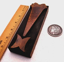 Vintage Letterpress wood type Exclamation Point 6”. Very rare style!