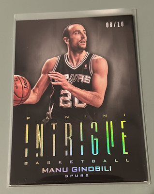2012-13 Panini Intrigue Manu Ginobili Gold #'d 08/10