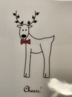 BIA CHEERS Reindeer Plates Coasters Set of 4 Christmas Holiday Party — photo 3