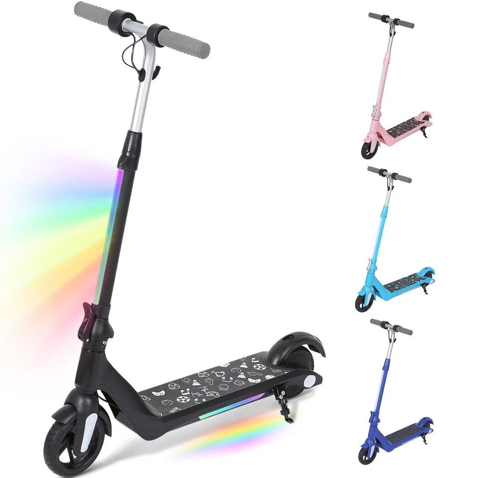Elektro Scooter Für Kinder 6-12 Jahren Klappbar Gebraucht Elektroroller LED - Bild 2 von 4