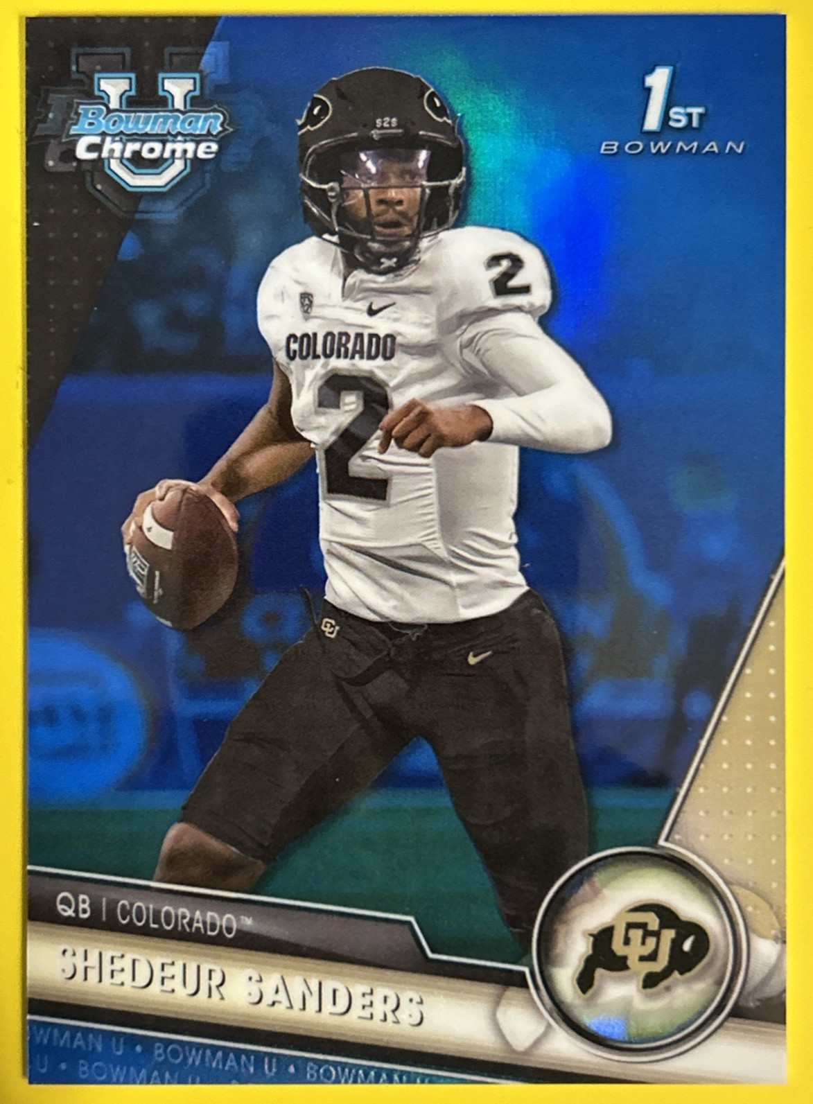 2023 Bowman University Chrome - Shedeur Sanders #16 Blue Refractor /199 1st Bowm