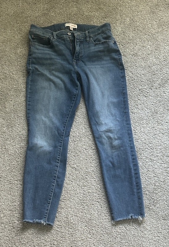 Lucky Brand Bridgette Women's High Rise Cropped Jeans Size 8/29 Medium Wash Blue