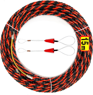 1/5'' 50Ft Fish Tape Cable Puller Cable Rods Kit PET Electrical Cable Puller thro