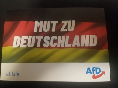 AFD ALTERNATIVE FÜR DEUTSCHLAND AUFKLEBER - MUT ZU DEUTSCHLAND NEU