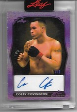 COLBY COVINGTON 2023 Leaf Art Of Sport Auto UNCIRCULATED 1 ST Card Autograph 1/5