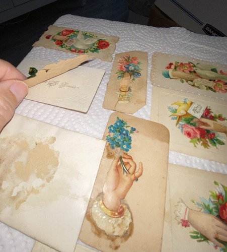 Victorian Calling Name Trade Cards Die Cut Decor-Jennie Dutton-Laura Peters - Picture 5 of 22