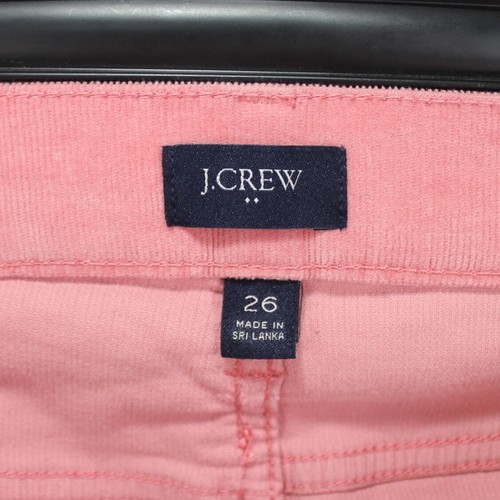 Pantalones de pana J Crew para mujer talla 26 rosa liso pierna ajustada mezcla de algodón - Imagen 5 de 5