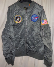 ALPHA Industries Official NASA 100th Space Shuttle Mission Bomber Jacket Sz XXL