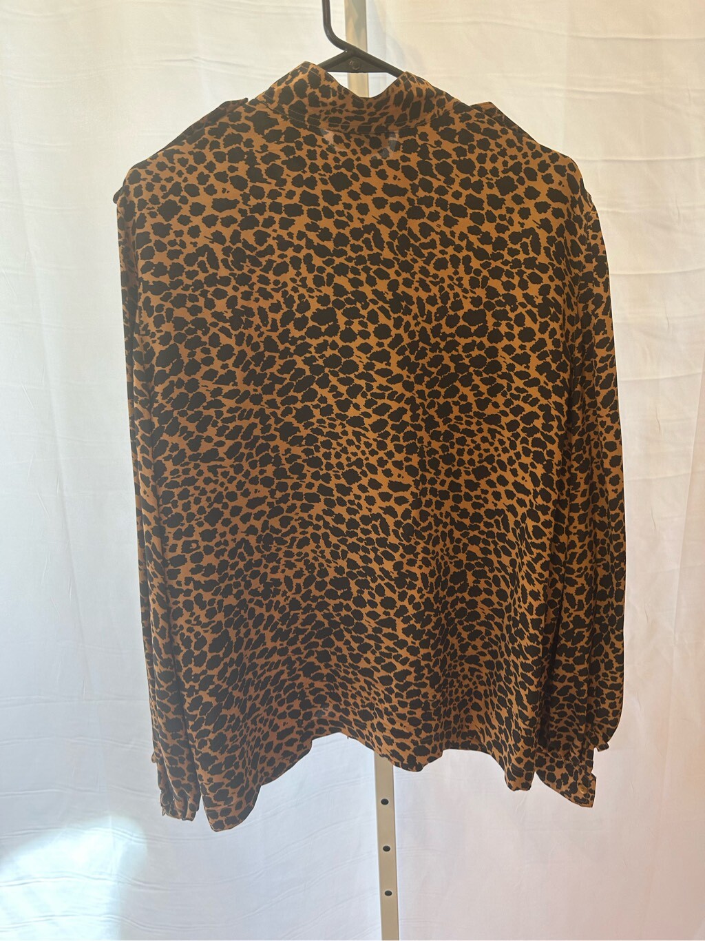 Vintage Eseles leopard print silk blouse size 12 … - image 10