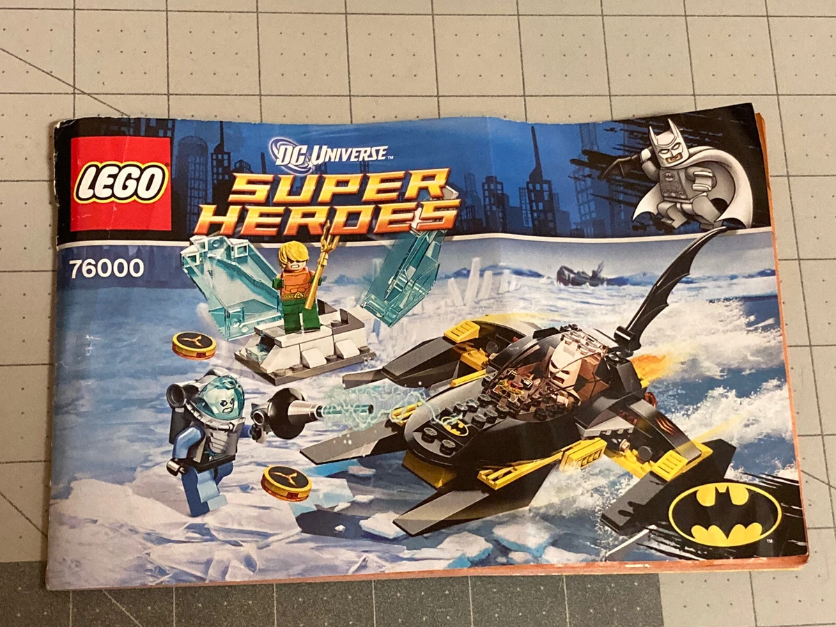 Lego 76000 DC HEROES Arctic Batman vs. Mr. Freeze Aquaman On Ice MANUAL ONLY
