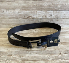 Frye Belt Mens Black Size 32" Silver Metal Hardware Western
