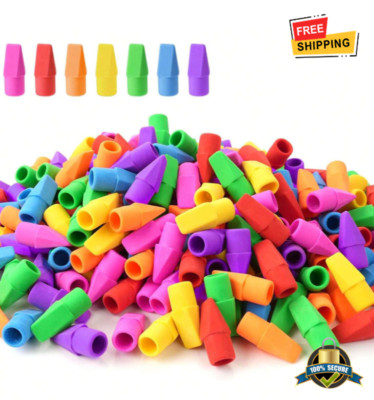 20 pcs Colored Pencil Top Erasers Cap Erasers for School & Office Use