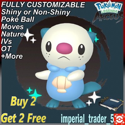 Pokémon Legends Arceus   Shiny Alpha Oshawott   W/ Best 6IV Customizable