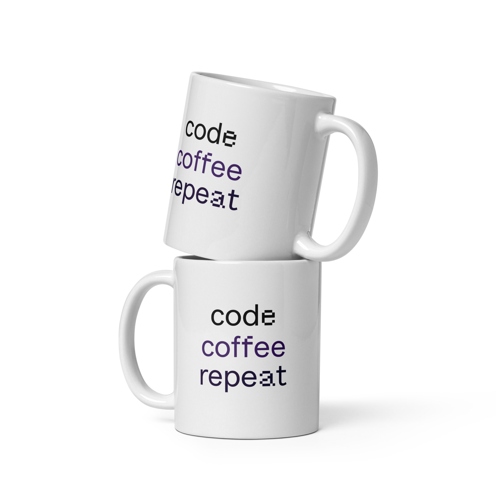 White Coffee Code Code.Coffee.Repeat :White glossy mug | eBay